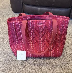 Kate Spade heart print large tote NWOT